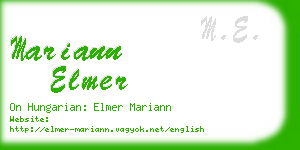 mariann elmer business card